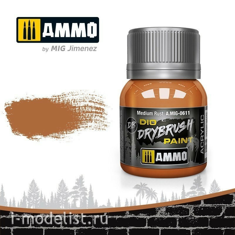 AMIG0611 Ammo Mig Краска акриловая DRYBRUSH средняя ржавчина
