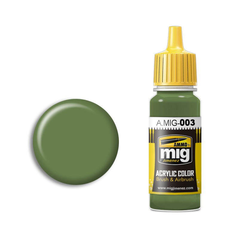 AMIG0003 Ammo Mig RAL 6011 RESEDAGRUN (Желто-зеленый вариант 1)