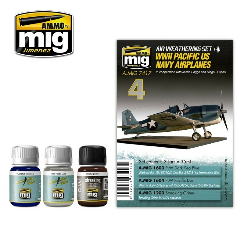 AMIG7417 Ammo Mig Набор везеринга самолетов ВМС США на Тихом океане времен Второй мировой войны / WWII Pacific US Navy Airplanes