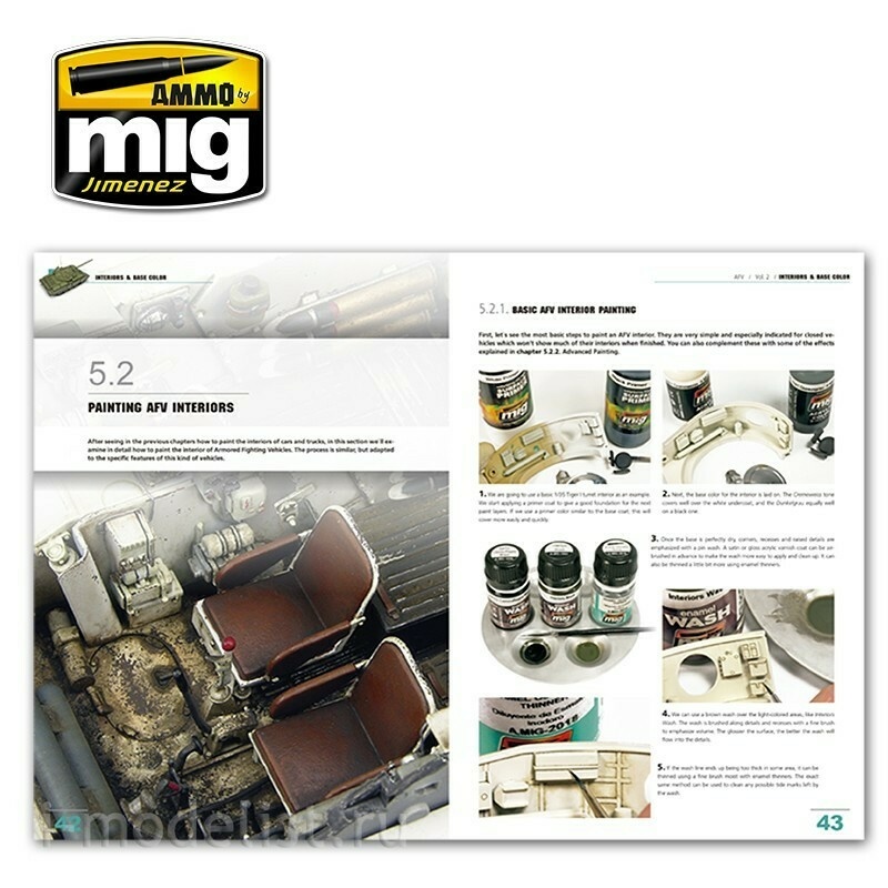 AMIG6151 Ammo Mig Журнал ENCYCLOPEDIA OF ARMOUR MODELLING TECHNIQUES - Том 2. Интерьер и базовый цвет / Vol. 2 Interiors & Base Color