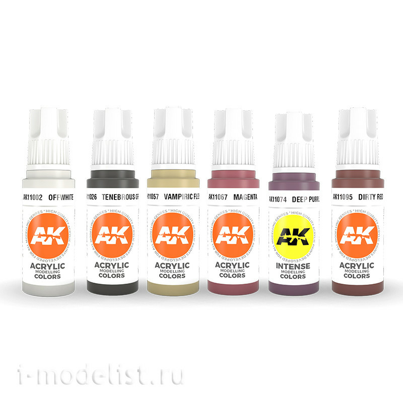 AK11602 AK Interactive Набор акриловых красок цвета Ночных Существ (Night Creatures Flesh Tone)