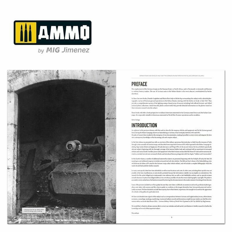 AMIG6267 Ammo Mig Книга ITALIENFELDZUG – Немецкие танки и машины 1943-1945 гг., том 4 / German Tanks and Vehicles 1943-1945 Vol. 4 (на английском языке)