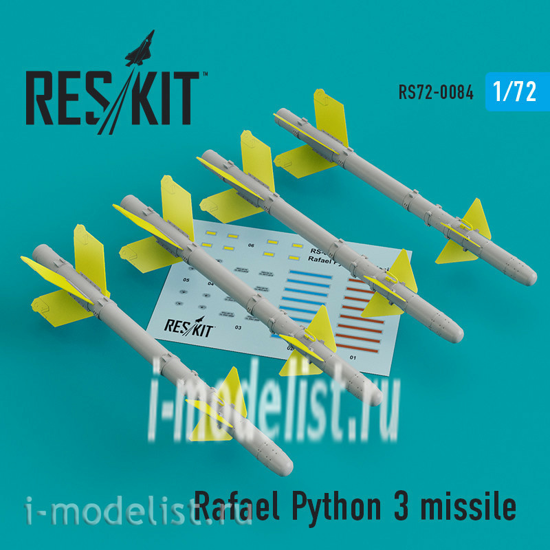 RS72-0084 RESKIT 1/72 Rafael Python 3 missile (4 штуки) :: Дополнения к ...