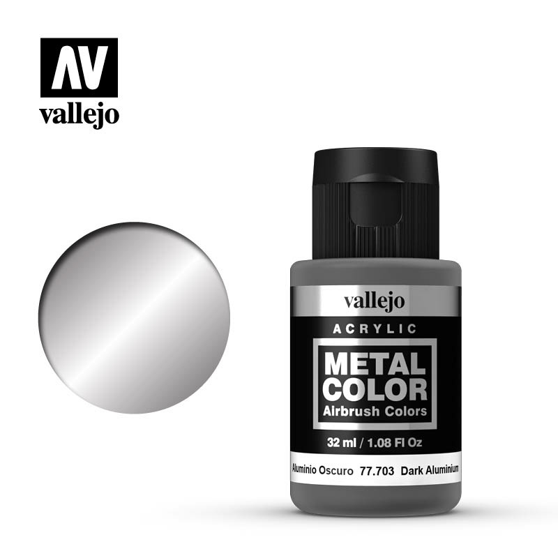 77703 Vallejo Краска Metal Color Темный алюминий 32ml.