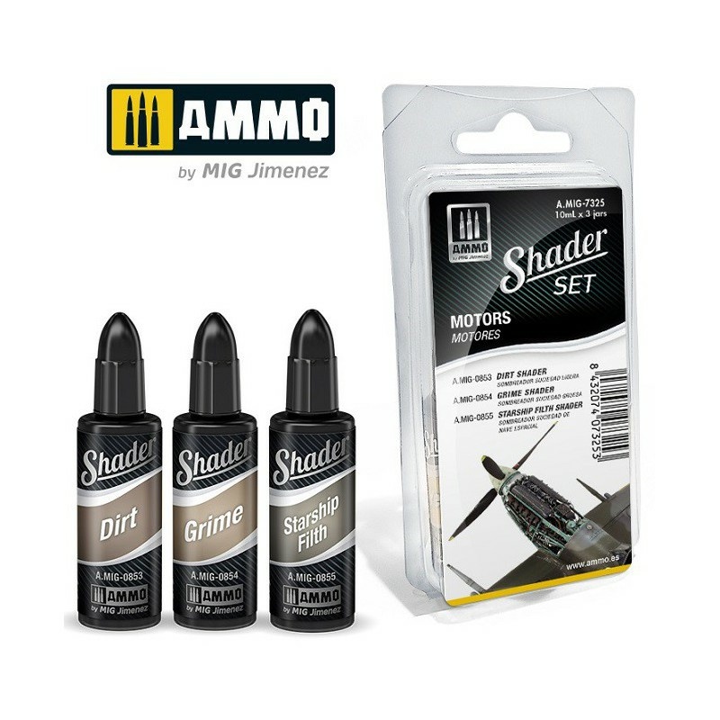 AMIG7325 Ammo Mig Набор красок SHADER Двигатели