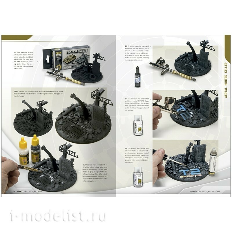 AMIG6101 Ammo Mig Книга GRAVITY 2.1 - Идеальное руководство по научно-фантастическому моделированию - 1980-е, Часть 2: Злодеи / Sci-Fi Modelling's Perfect Guide - 1980's Part 2: Villains (на английском языке)