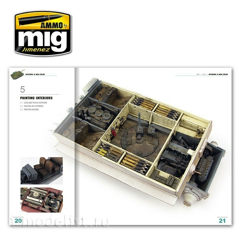 AMIG6151 Ammo Mig Журнал ENCYCLOPEDIA OF ARMOUR MODELLING TECHNIQUES - Том 2. Интерьер и базовый цвет / Vol. 2 Interiors & Base Color