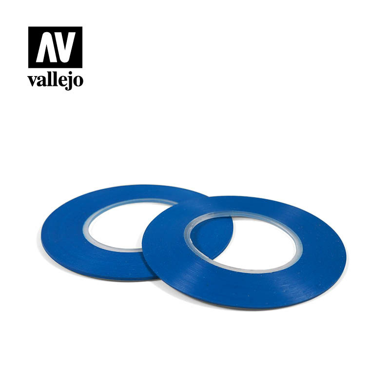 T07007 Vallejo Гибкая маскировочная лента 1 мм х 18 м / Flexible Masking Tape 1 mm x 18 m