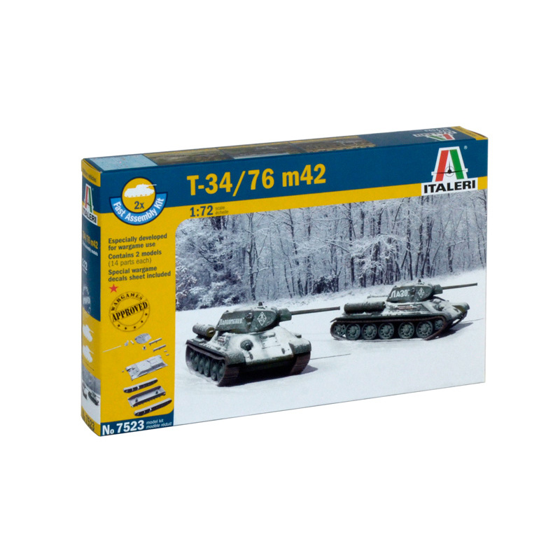 7523 Italeri 1/72  Советский танк T34/76 мод. 42