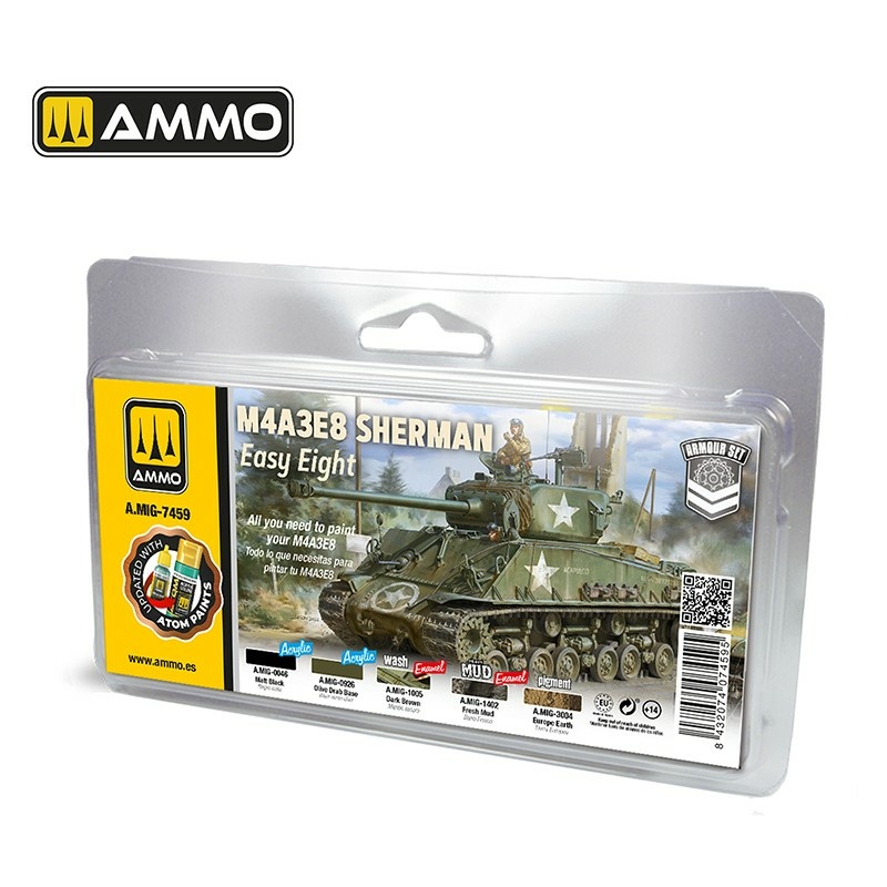 AMIG7459 Ammo Mig Набор для окрашивания танков M4A3E8  