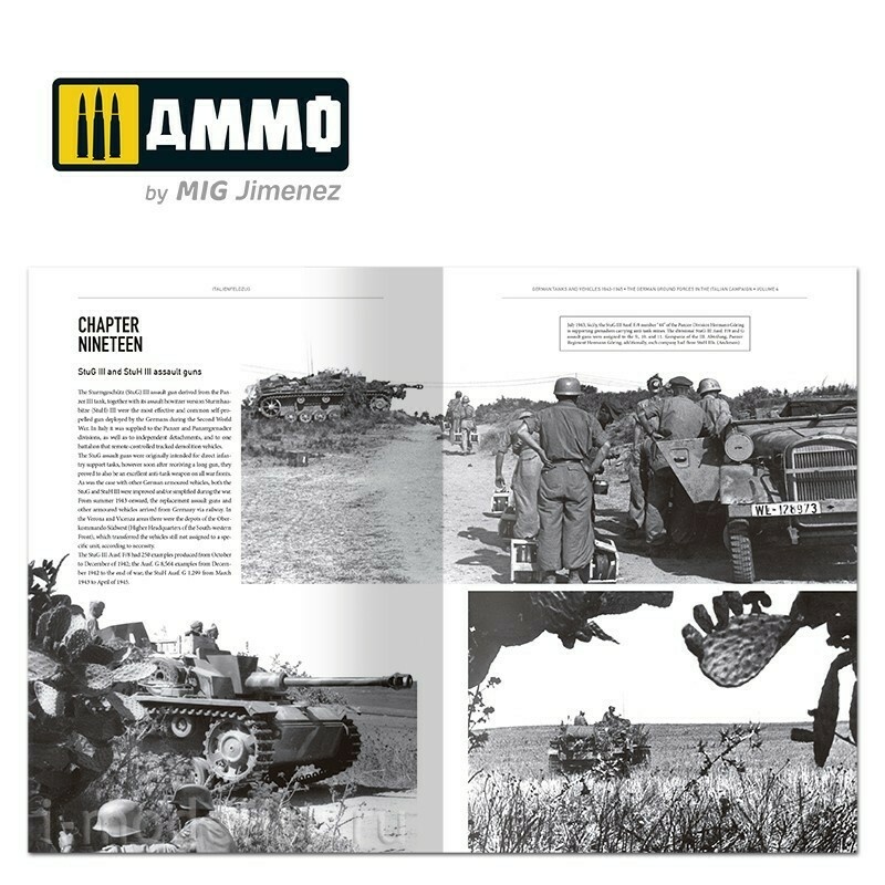AMIG6267 Ammo Mig Книга ITALIENFELDZUG – Немецкие танки и машины 1943-1945 гг., том 4 / German Tanks and Vehicles 1943-1945 Vol. 4 (на английском языке)