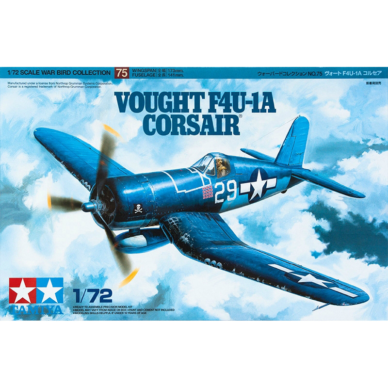 60775 Tamiya 1/72 Американский палубный истребительVought F4U-1A Corsair