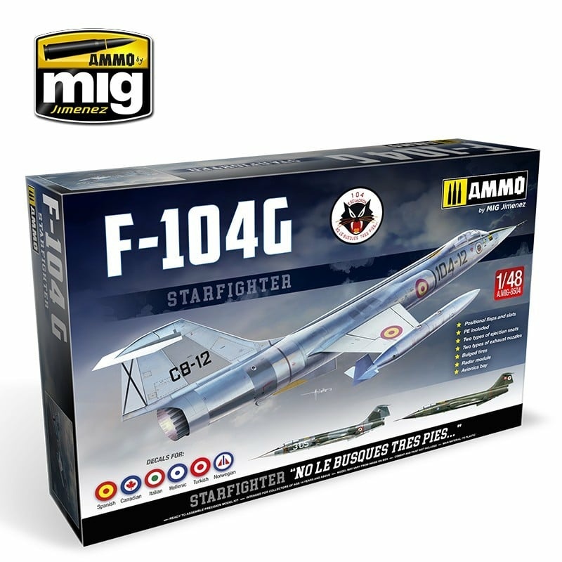 AMIG8504 Ammo Mig 1/48 Американский истребитель F-104G Starfighter - Испанская, канадская, итальянская, греческая, норвежская, турецкая версии