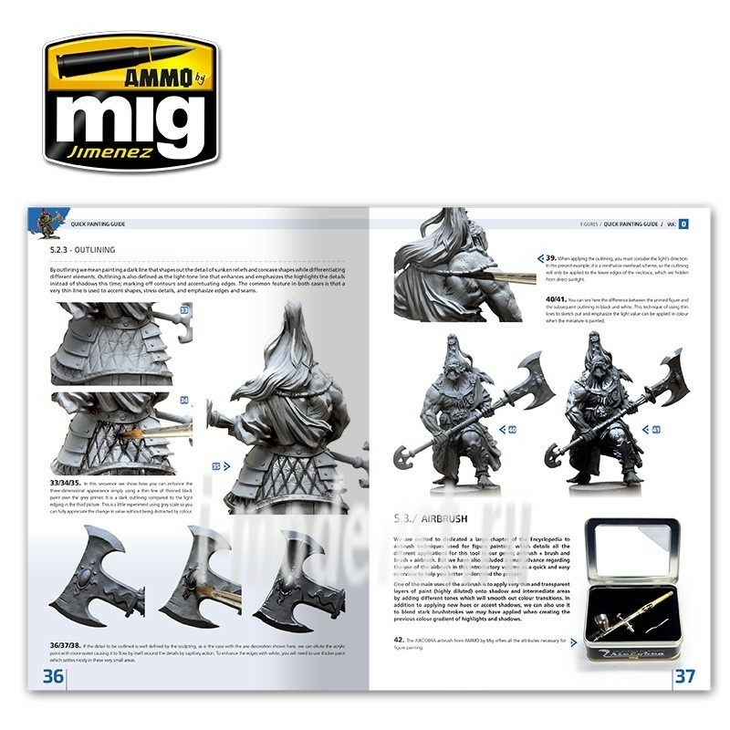 AMIG6220 Ammo Mig ENCYCLOPEDIA OF FIGURES MODELLING TECHNIQUES VOL. 0 - QUICK GUIDE FOR PAINTING (English) / ЭНЦИКЛОПЕДИЯ МОДЕЛИРОВАНИЯ ФИГУР ТОМ 0. - БЫСТРОЕ РУКОВОДСТВО ПО ПОКРАСКЕ (Английский)