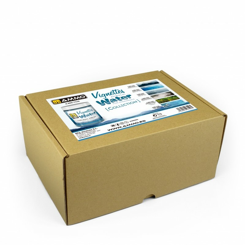 AMIG7556 Ammo Mig Набор акриловых гелей для имитации воды AMMO Collections: Acrylic Water (100 мл) (6 шт.)