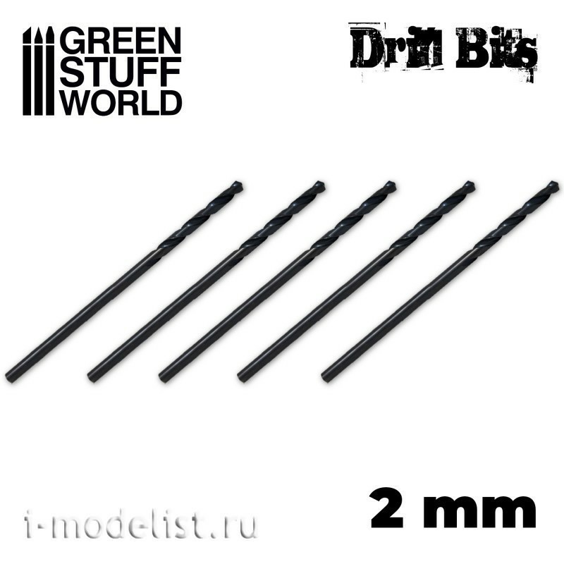9048 Green Stuff World Свёрла, 2 мм / Drill bit in 2 mm