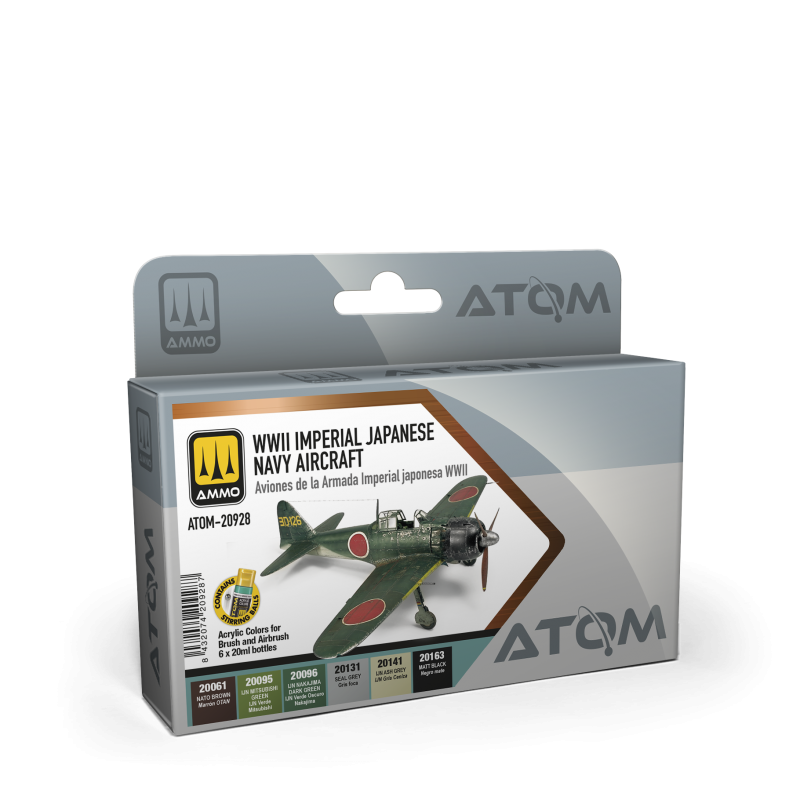 ATOM20928 Ammo Mig Набор красок ATOM Набор цветов самолетов Императорского флота Японии времен 2МВ / WWII Imperial Japanese Navy Aircraft Set (6 шт.)