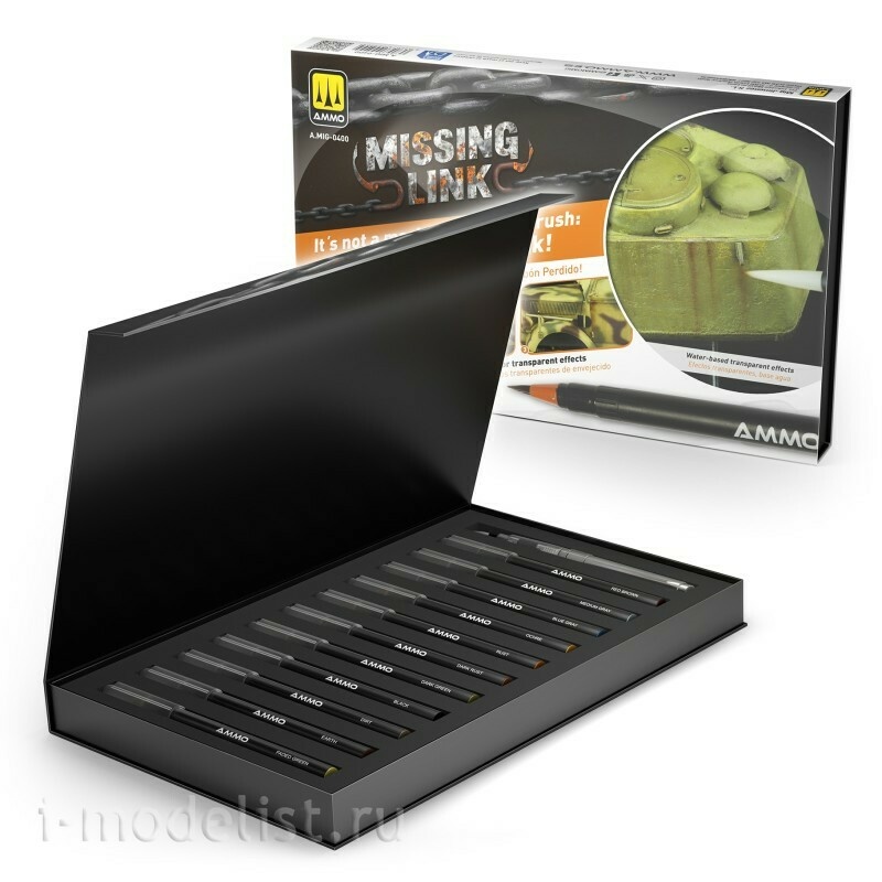 AMIG0400 Ammo Mig Набор акварельных маркеров-кистей «Недостающее звено» для танков / Missing Link Tanks Set