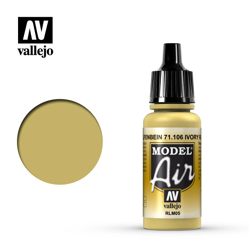 71106 Vallejo Краска акриловая `Model Air` Цвет слоновой кости RLM 05 / Ivory RLM05