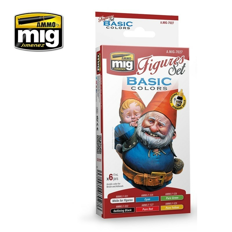 AMIG7027 Ammo Mig Набор акриловых красок базовые цвета / Basic Colors Figures Set