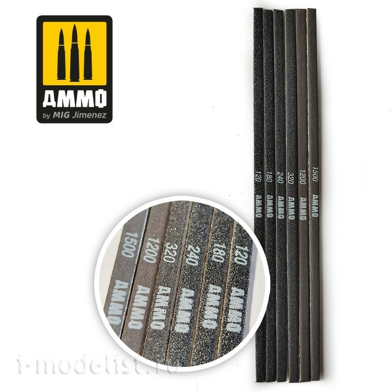AMIG8568 Ammo Mig Набор пилок для контурной шлифовки ( 6 шт) / CONTOUR SANDING STIK