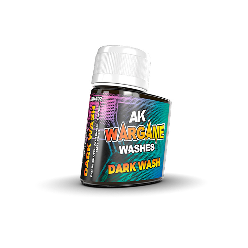 AK14202 AK Interactive Тёмная смывка - Серия Wargame / DARK WASH – WARGAME SERIES