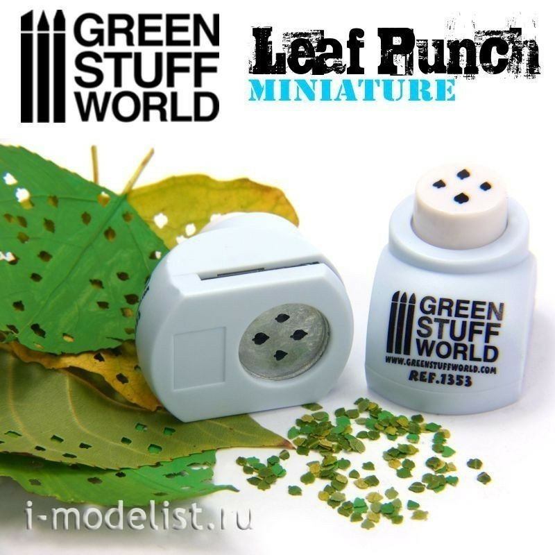 1353 Green Stuff World Инструмент для создания листьев лайма, светло-синий / Miniature Leaf Punch LIGHT BLUE