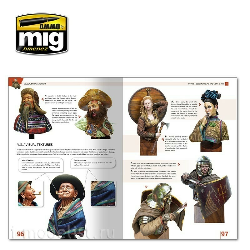 AMIG6221 Ammo Mig Журнал ENCYCLOPEDIA OF FIGURES MODELLING TECHNIQUES - Том 1. Цвет, форма и свет / Vol. 1 Colour, Shape, and Light