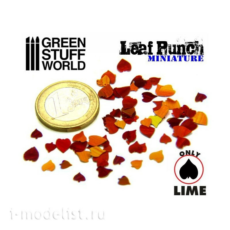 1311 Green Stuff World Инструмент для создания листьев лайма, тёмно-зеленый / Miniature Leaf Punch DARK GREEN