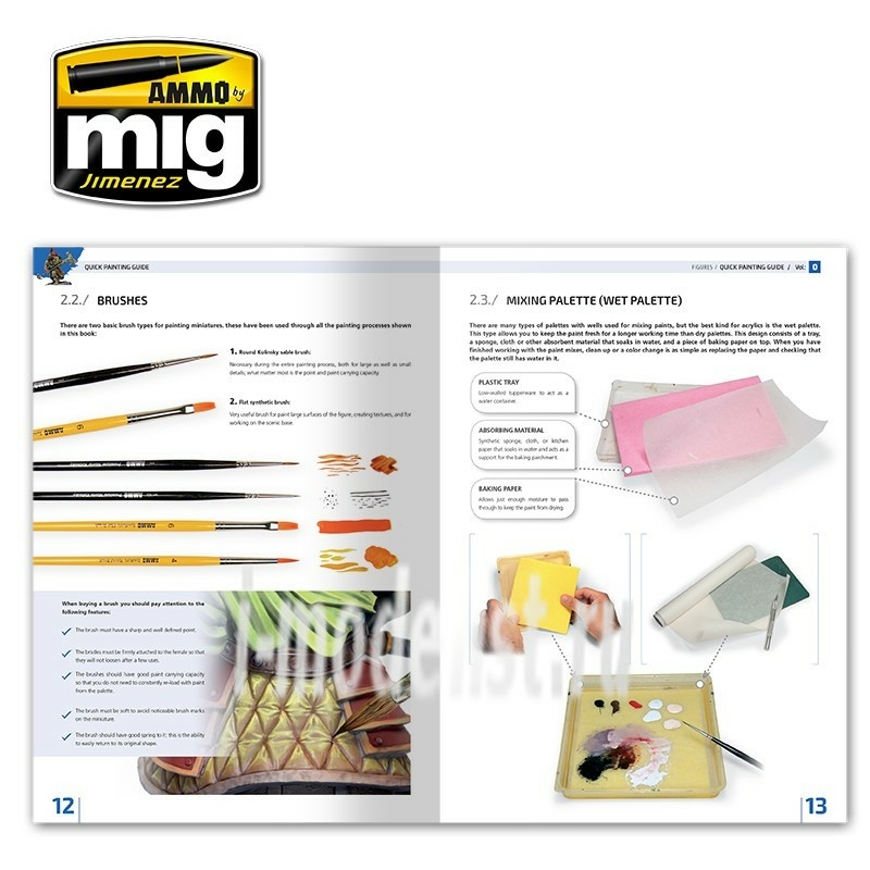 AMIG6220 Ammo Mig ENCYCLOPEDIA OF FIGURES MODELLING TECHNIQUES VOL. 0 - QUICK GUIDE FOR PAINTING (English) / ЭНЦИКЛОПЕДИЯ МОДЕЛИРОВАНИЯ ФИГУР ТОМ 0. - БЫСТРОЕ РУКОВОДСТВО ПО ПОКРАСКЕ (Английский)