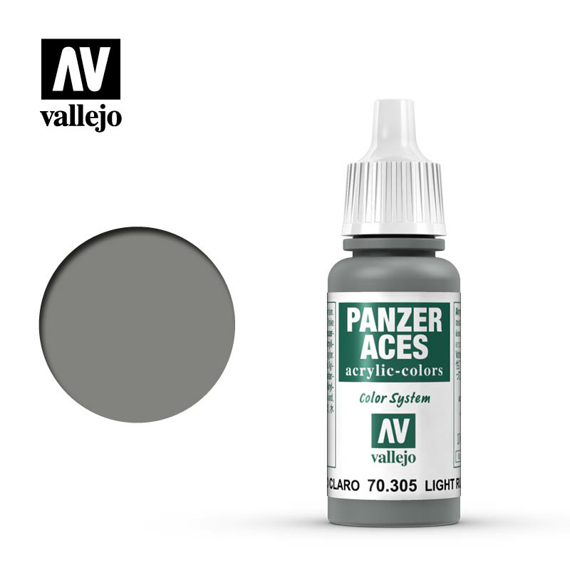 70305 Vallejo Краска акриловая `Panzer Aces` Светлая резина / Light Rubber