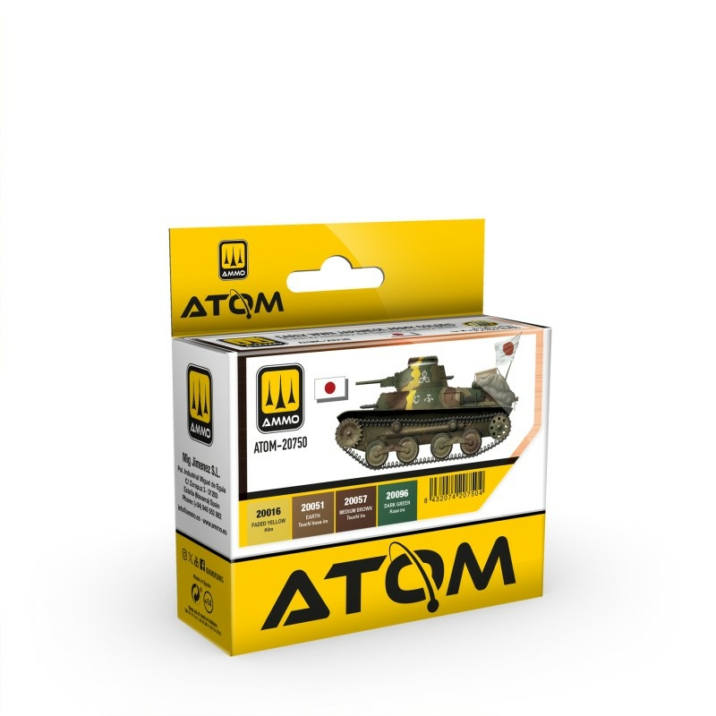 ATOM20750 Ammo Mig Набор красок ATOM цвета Японской армии времен Второй мировой / WWII Japanese Army Colors Set