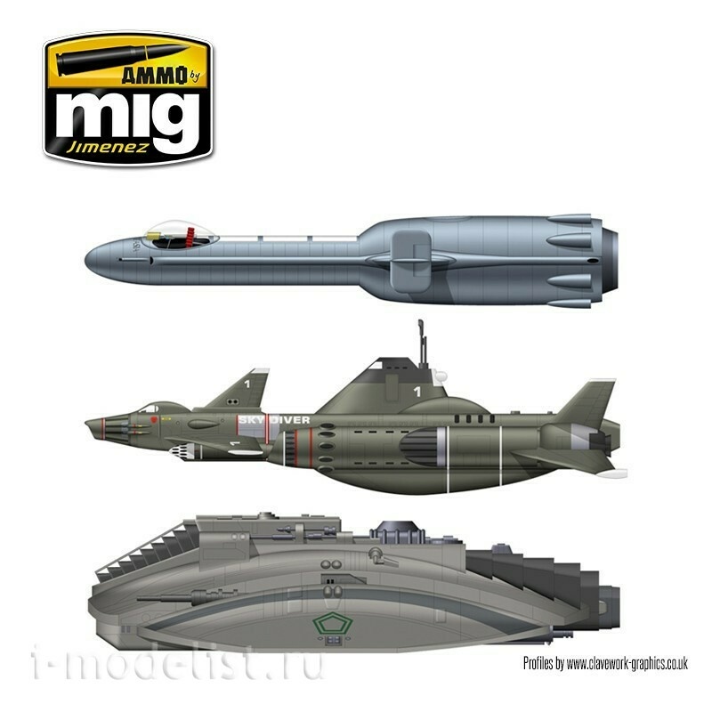AMIG7131 Ammo Mig Набор акриловых красок Научно-фантастические цвета космических войнов / Space Fighters Sci-Fi Colors