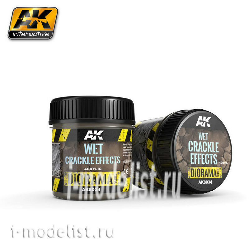 AK8034 AK Interactive Wet Crackle Effects 100ml (Эффект потрескавшейся земли, влажная)