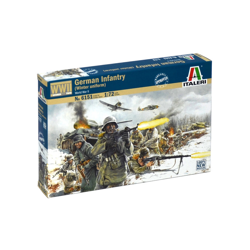 6151 Italeri 1/72 Немецкие пехотинцы в зимней форме, 36 фигур