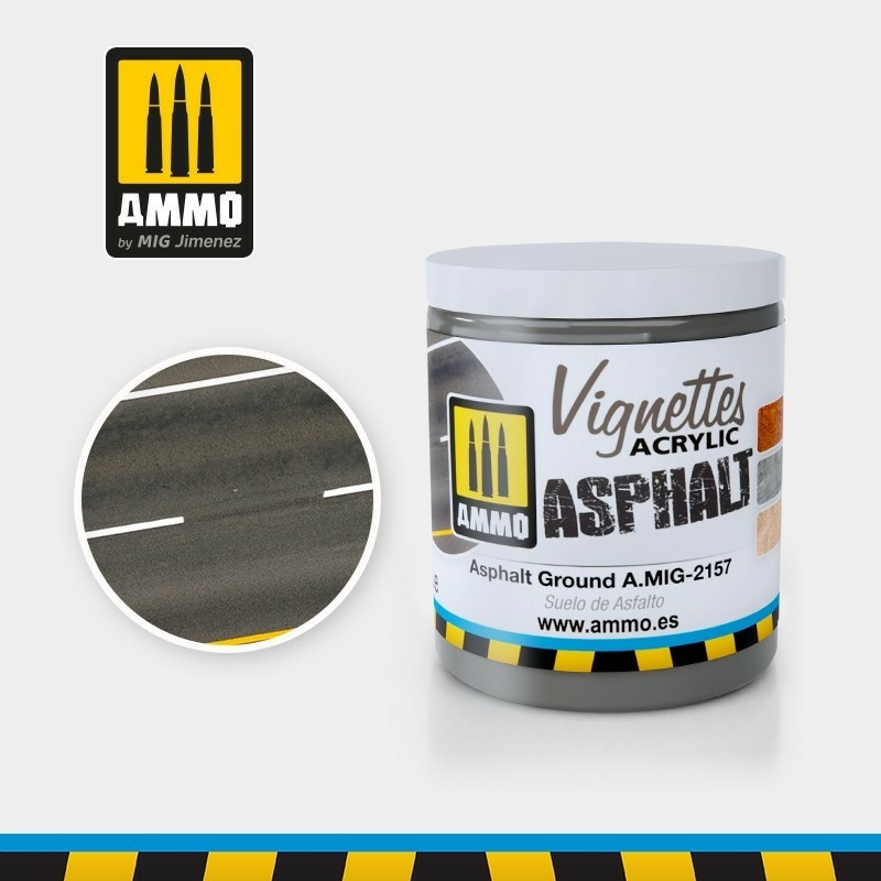 AMIG2157 Ammo Mig VIGNETTES Акриловое асфальтовое покрытие / Asphalt Ground
