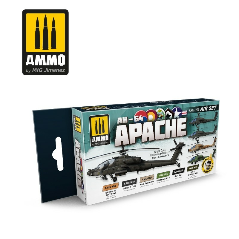 AMIG7253 Ammo Mig Набор красок Apache AH64