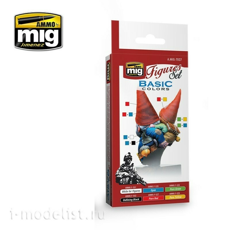 AMIG7027 Ammo Mig Набор акриловых красок базовые цвета / Basic Colors Figures Set