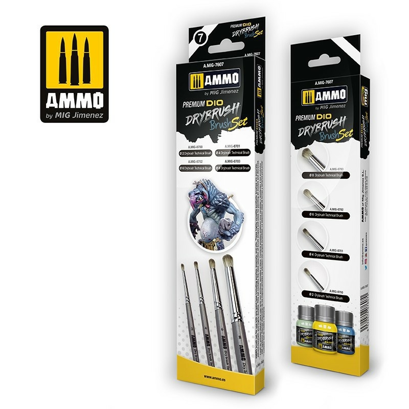 AMIG7607 Ammo Mig Набор сухих кистей премиум-класса Dio