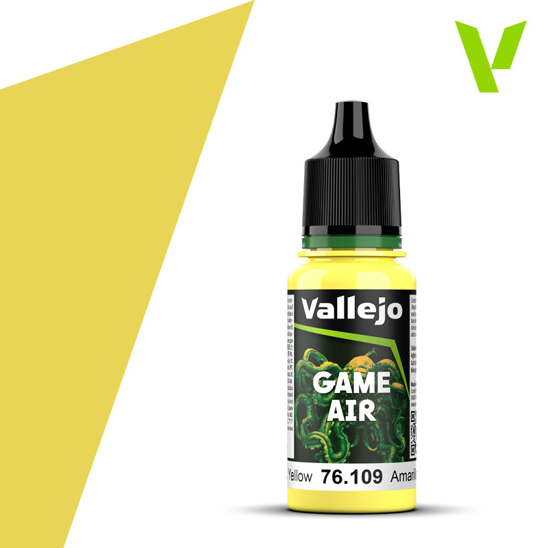 76109 Vallejo Акриловая краска Game Air Токсичный желтый / Toxic Yellow