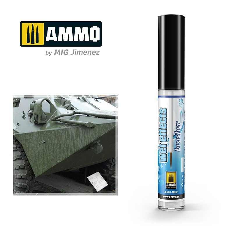 AMIG1802 Ammo Mig Кисть для нанесения эффектов - Влага / EFFECTS BRUSHER - Wet Effects