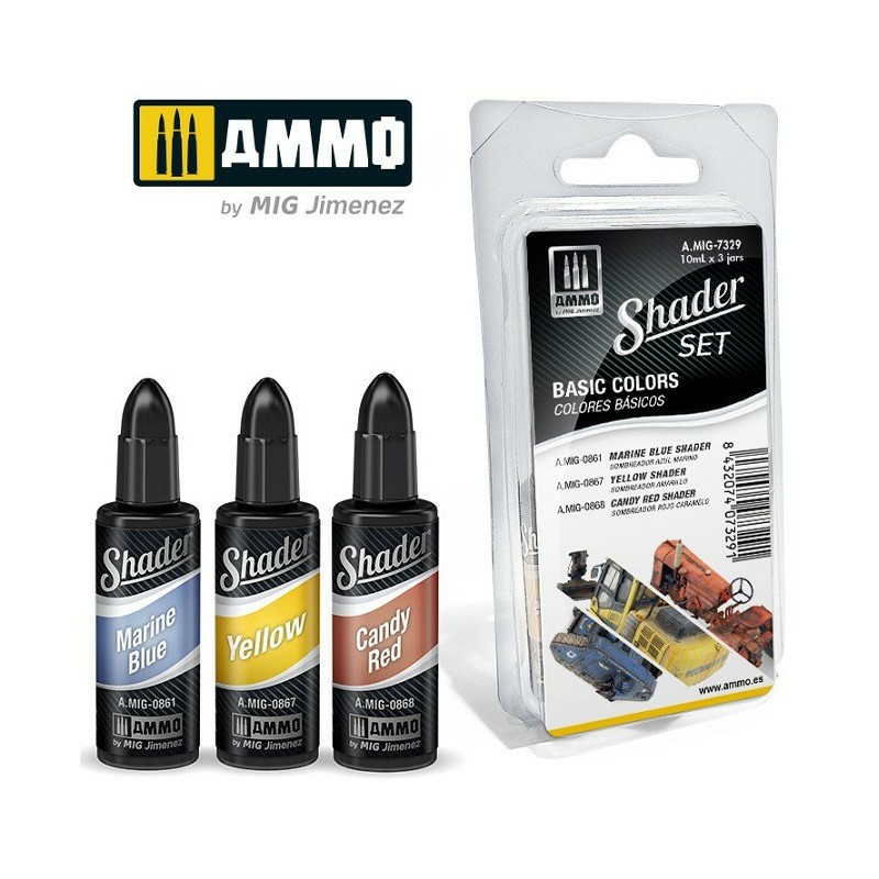 AMIG7329 Ammo Mig Набор красок SHADER Базовые цвета