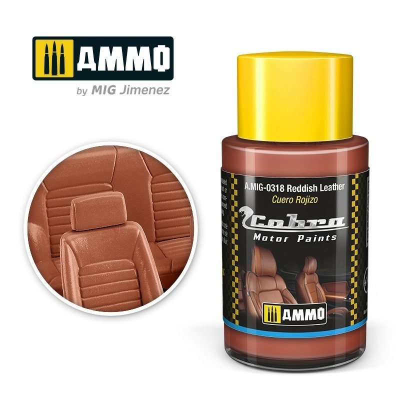 AMIG0318 Ammo Mig Акриловая краска Cobra Motor Красноватая кожа / Reddish Leather