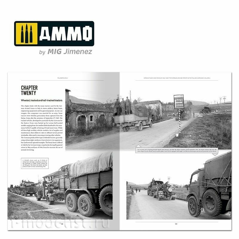 AMIG6267 Ammo Mig Книга ITALIENFELDZUG – Немецкие танки и машины 1943-1945 гг., том 4 / German Tanks and Vehicles 1943-1945 Vol. 4 (на английском языке)