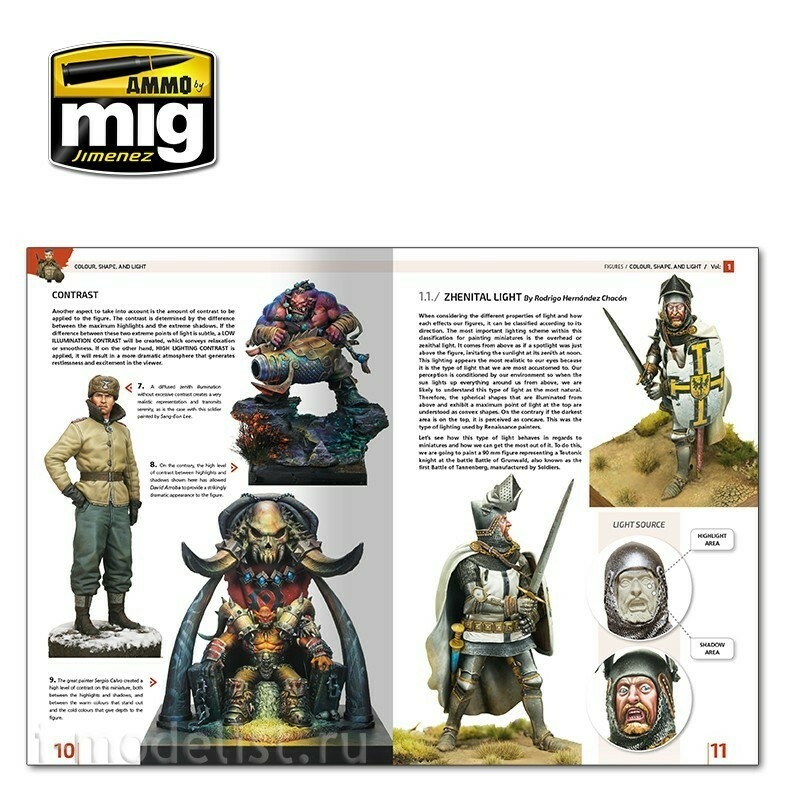 AMIG6221 Ammo Mig Журнал ENCYCLOPEDIA OF FIGURES MODELLING TECHNIQUES - Том 1. Цвет, форма и свет / Vol. 1 Colour, Shape, and Light