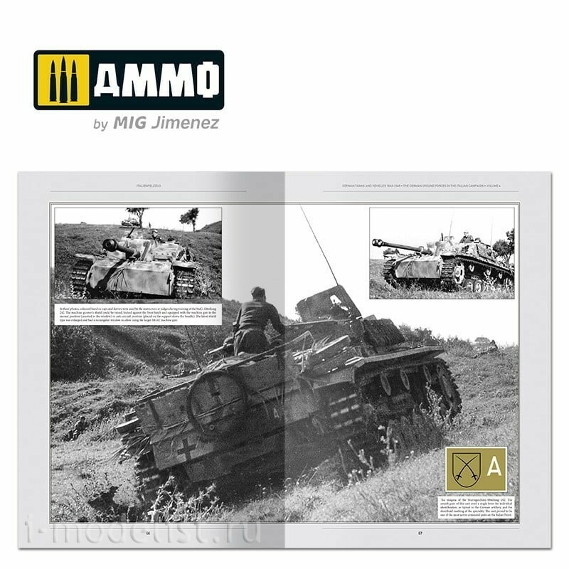 AMIG6267 Ammo Mig Книга ITALIENFELDZUG – Немецкие танки и машины 1943-1945 гг., том 4 / German Tanks and Vehicles 1943-1945 Vol. 4 (на английском языке)