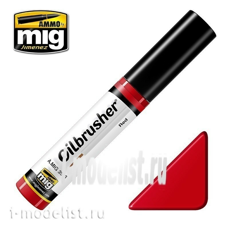 AMIG3503 Ammo Mig RED (Масляная краска с тонкой кистью аппликатором) / КРАСНЫЙ