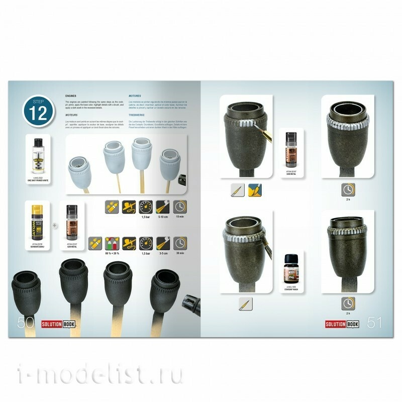 AMIG6533 Ammo Mig Книга SOLUTION BOOK 28 - Как окрашивать галактические звездолеты повстанцев (многоязычная) / How to Paint Rebel Galactic Starships (Multilingual Book)