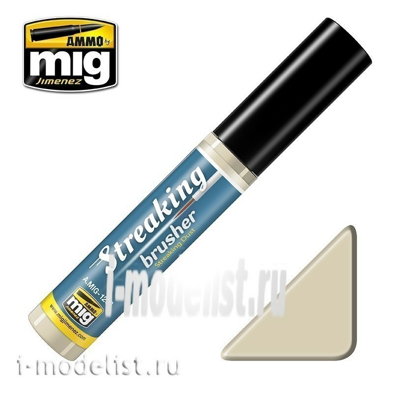 AMIG1258 Ammo Mig STREAKINGBRUSHER STREAKING DUST (Краска с тонкой кистью аппликатором)