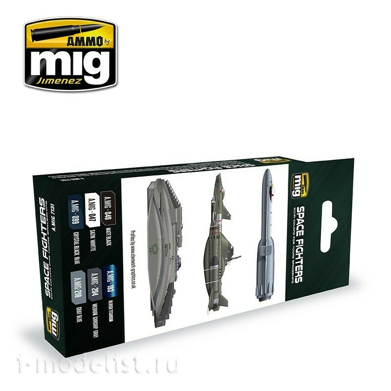 AMIG7131 Ammo Mig Набор акриловых красок Научно-фантастические цвета космических войнов / Space Fighters Sci-Fi Colors